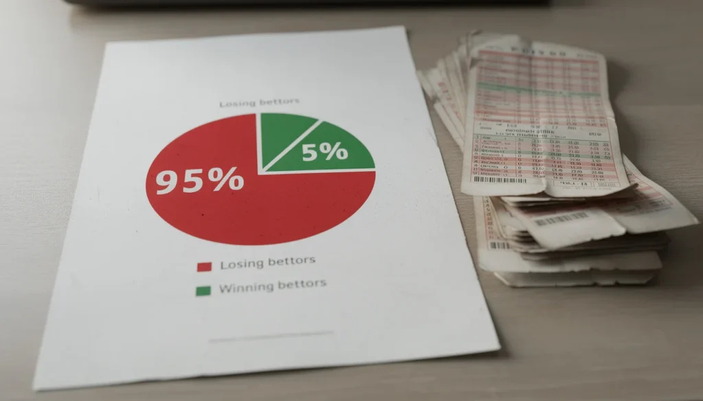 Statistiche su quanti scommettitori perdono e percentuale di vincenti nel lungo periodo