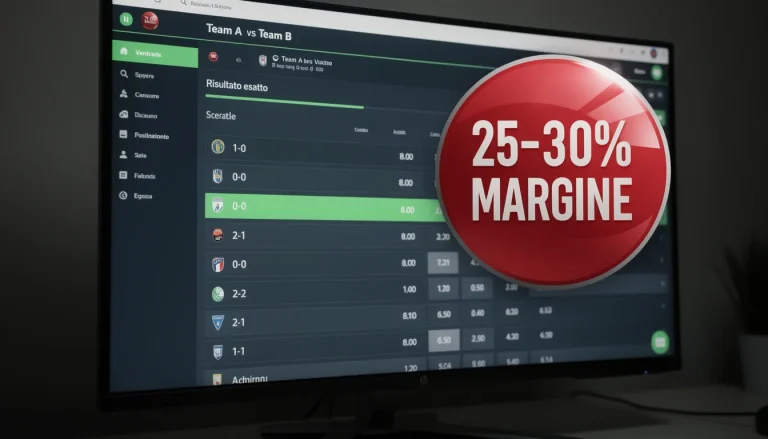 Analisi del mercato risultato esatto nelle scommesse calcio con margini e probabilità